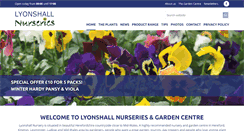 Desktop Screenshot of lyonshallnurseries.co.uk