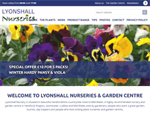 Tablet Screenshot of lyonshallnurseries.co.uk